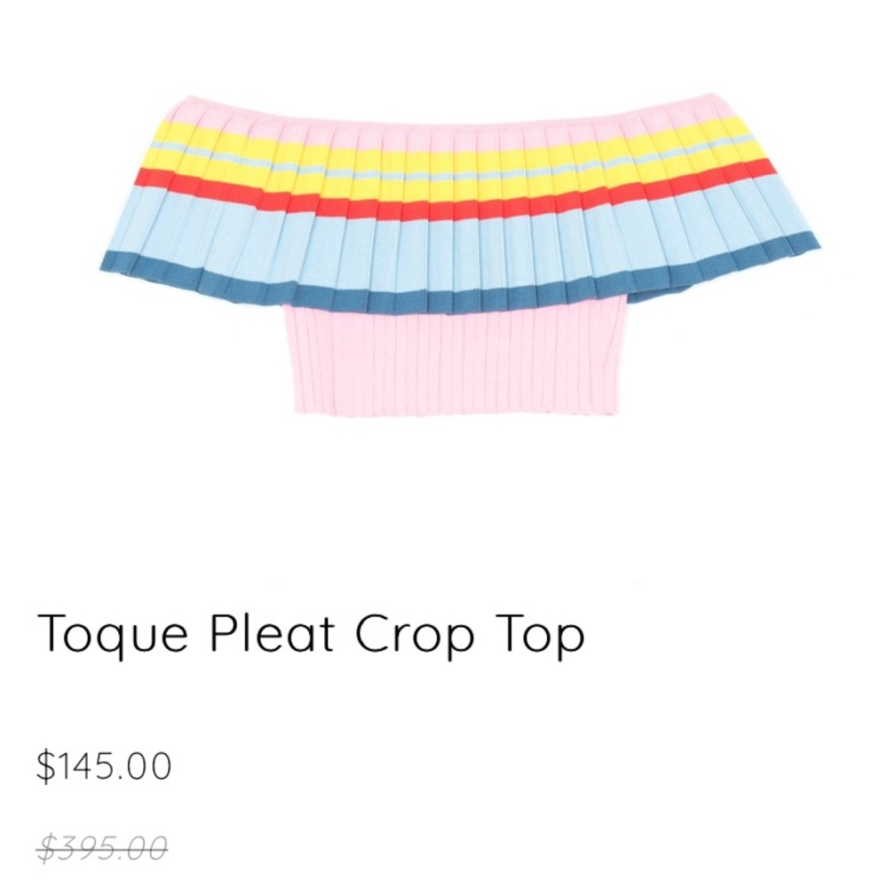 Tabula Rasa Toque Pleat Crop Top NWT